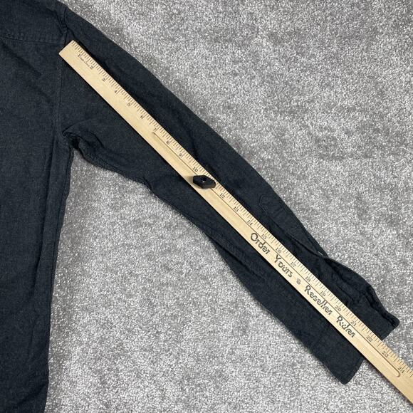 Outerknown Flannel Shirt Womens Small Petite Button Down Cotton Gray - Picture 12 of 14